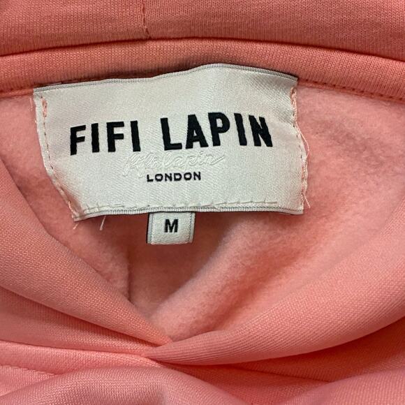 Fifi Lapin Pink Hoodie Bunny Ears Graphic Glasses Kawaii Cute Women’s Size M - Picture 2 of 9